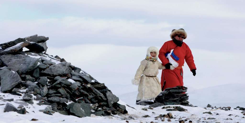 Der heilige Ovo im hohen Altai Gebirge oberhalb Tsengel